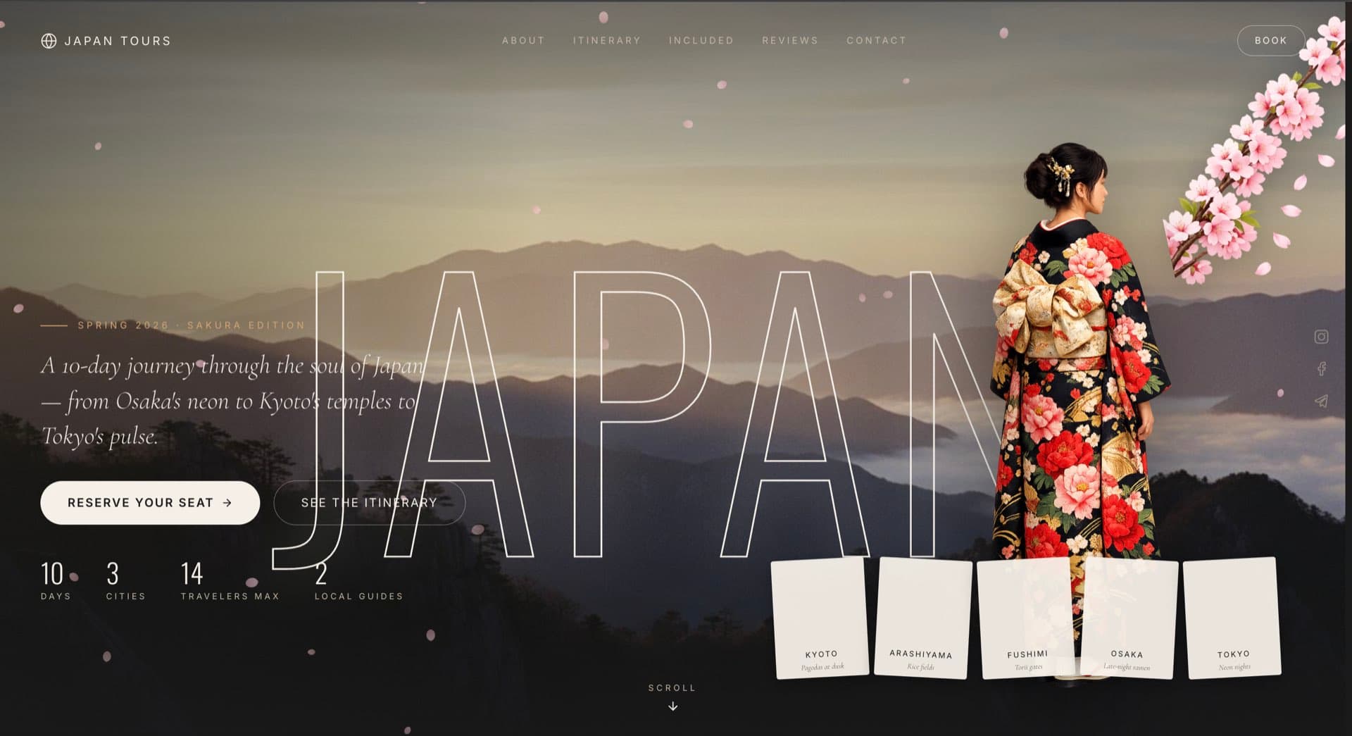 Japan Tours — Cinematic Website Prompt Pack